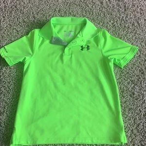 NEON yellow under Armour polo